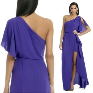 BCBG Max Azria Kendal One Shoulder Maxi Dress - Sz 6